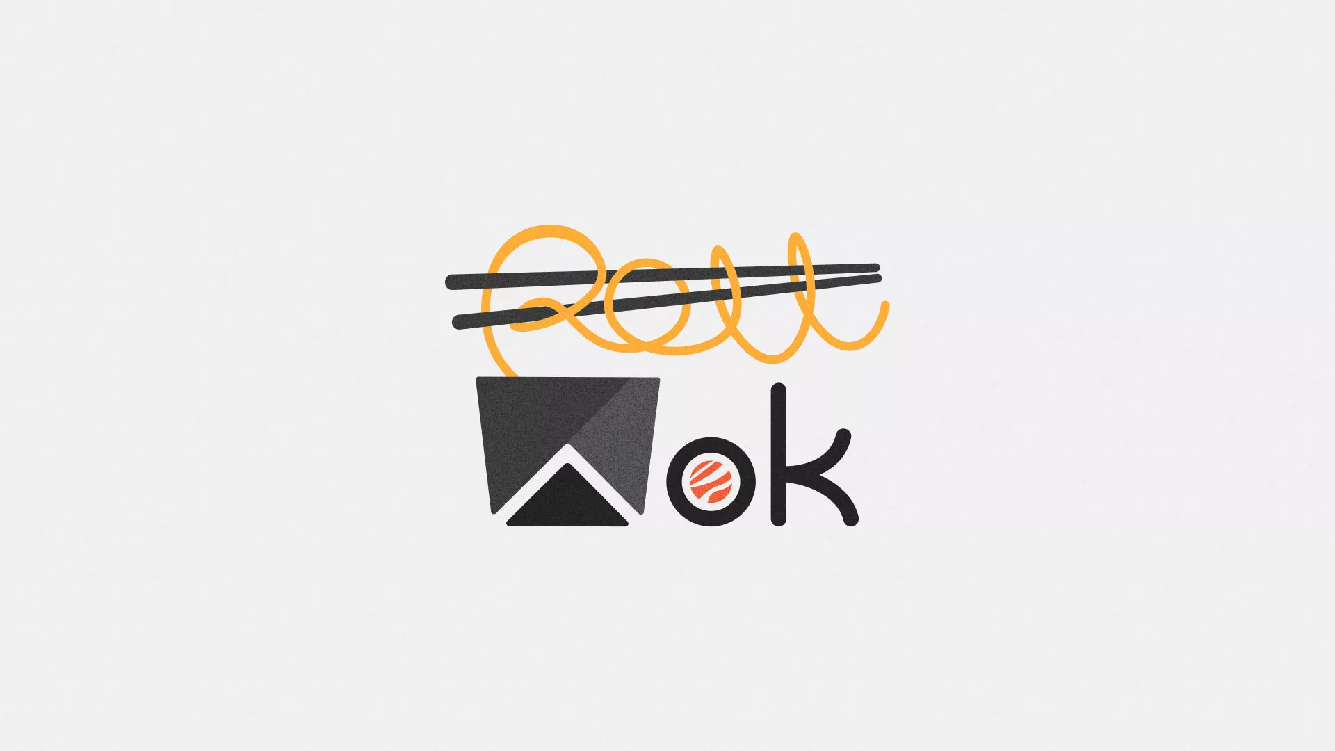 Разработка логотипа суши-бара «Roll Wok Club» в Челябинске